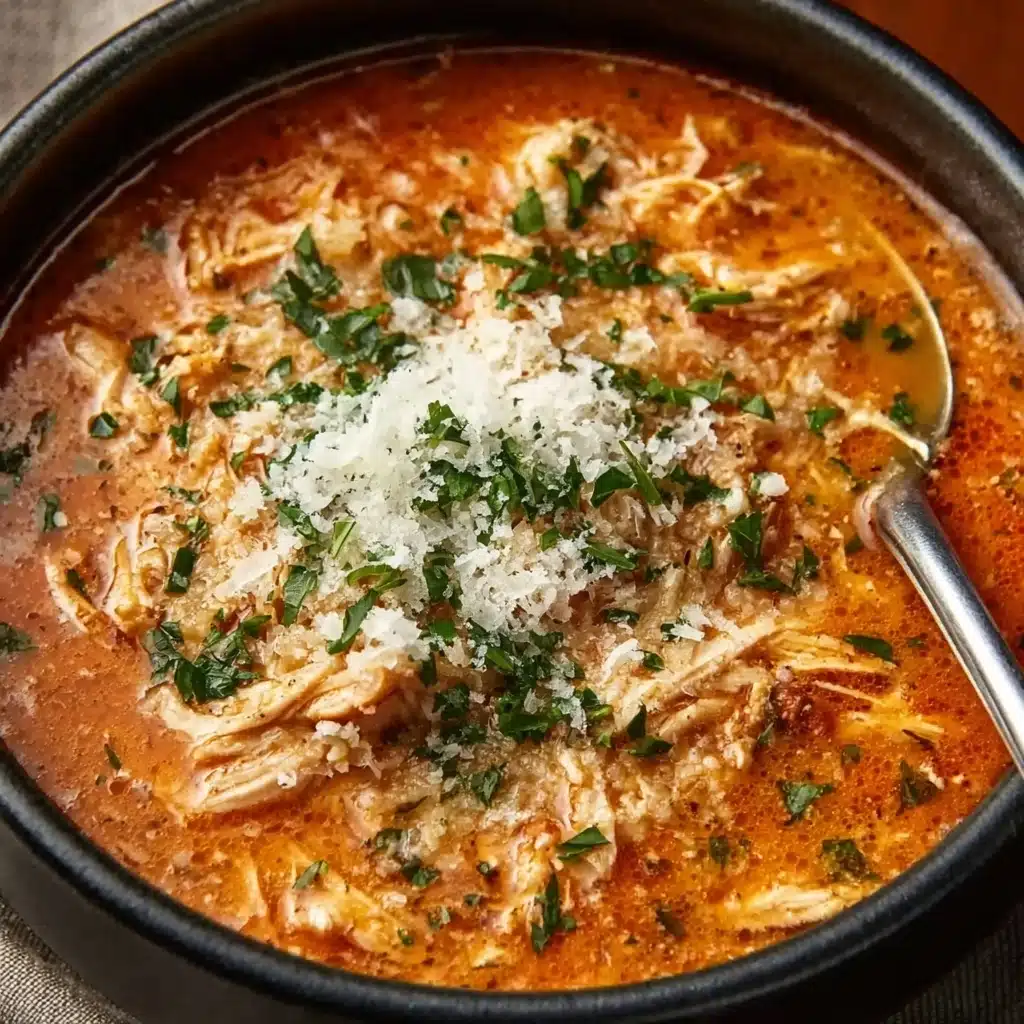 Crock Pot Creamy Chicken Parmesan Soup Recipe - Recipe Image
