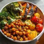 Roasted Chickpeas and Veggie Bowl Recipe