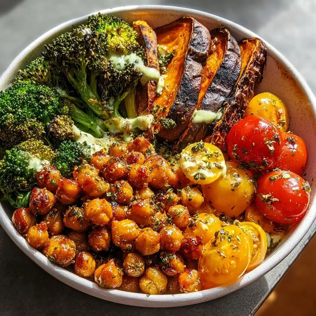 Roasted Chickpeas and Veggie Bowl Recipe