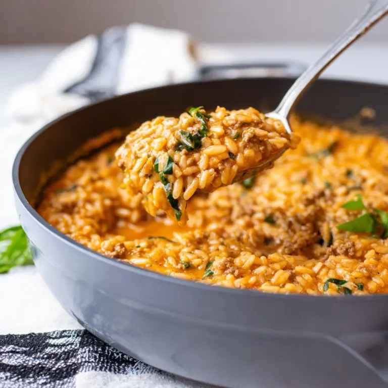 Creamy Ground Beef Orzo Recipe