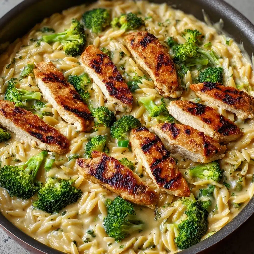Creamy Chicken Orzo with Broccoli Recipe - Recipe Image