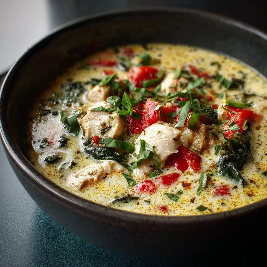 Creamy Chicken Poblano Pepper Soup Recipe - Recipe Image