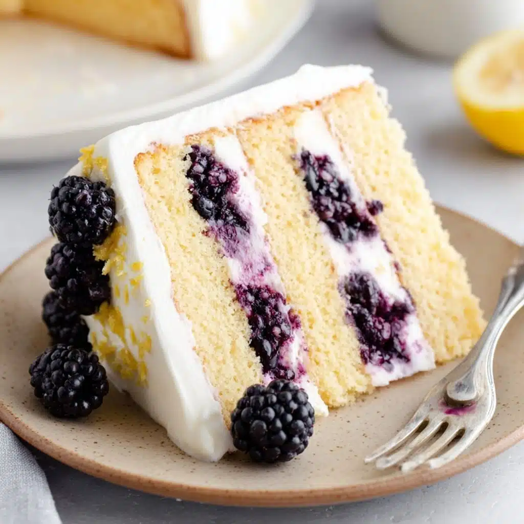 Lemon Blackberry Cake Recipe - Recipe Image