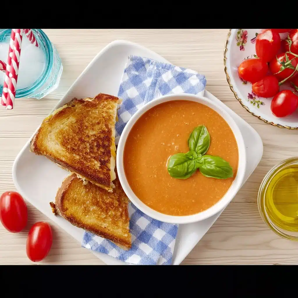Grilled Cheese and Tomato Soup Recipe - Recipe Image