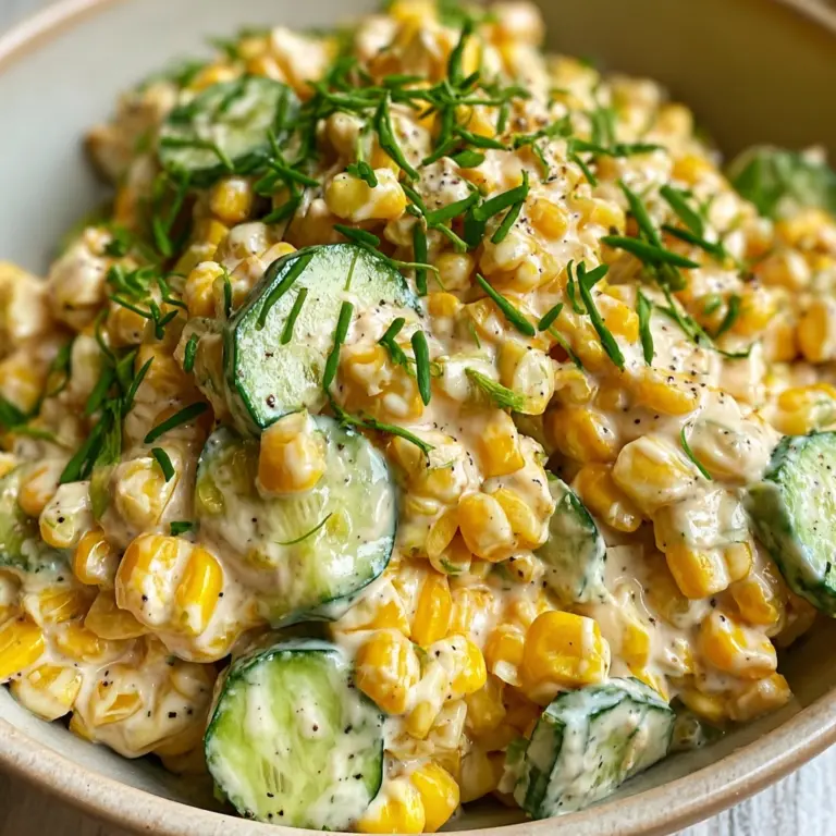 Street Corn Creamy Cucumber Salad Recipe