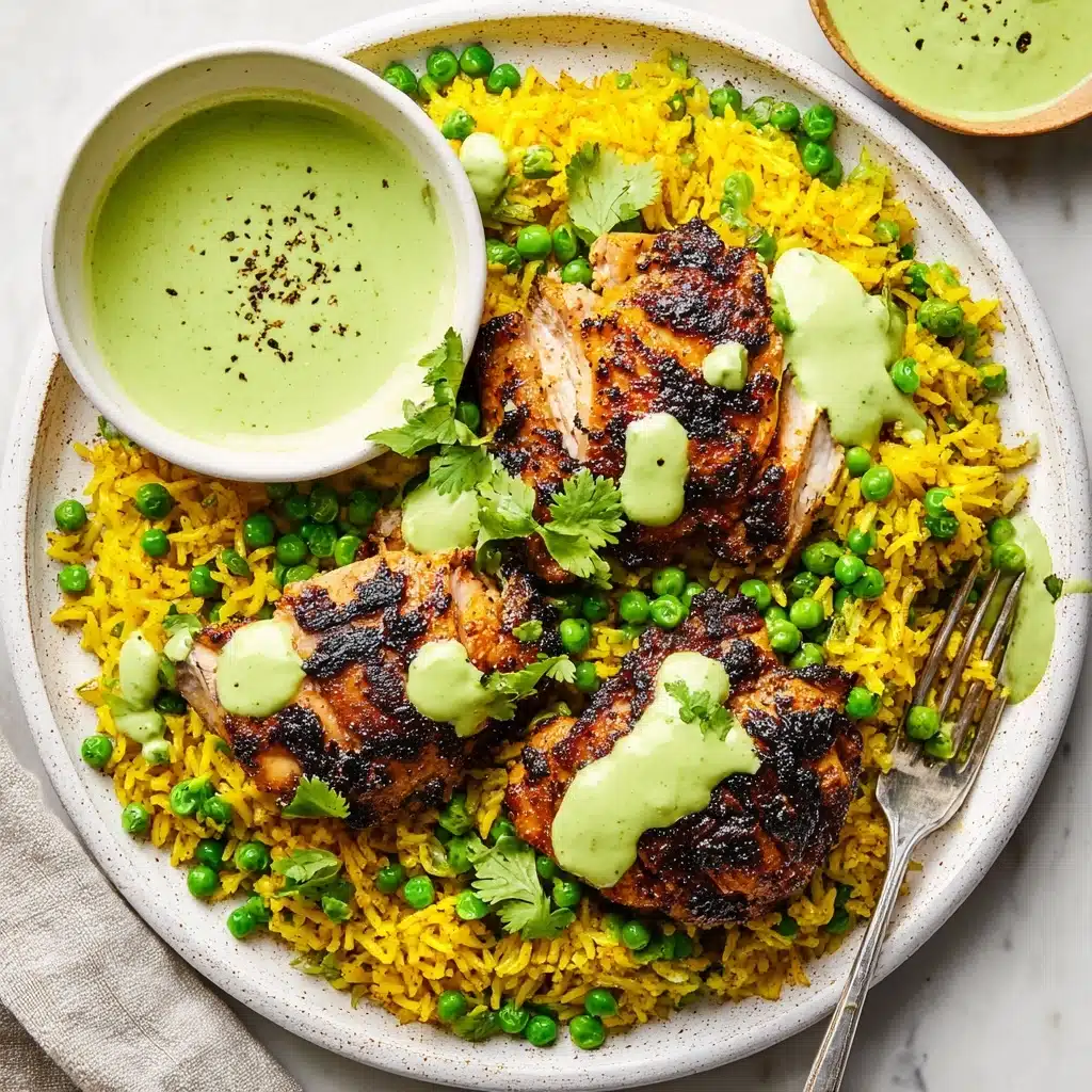 Peruvian Chicken and Rice with Green Sauce Recipe - Recipe Image