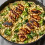 Creamy Chicken Orzo with Broccoli Recipe