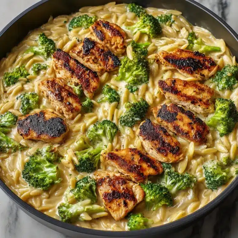 Creamy Chicken Orzo with Broccoli Recipe