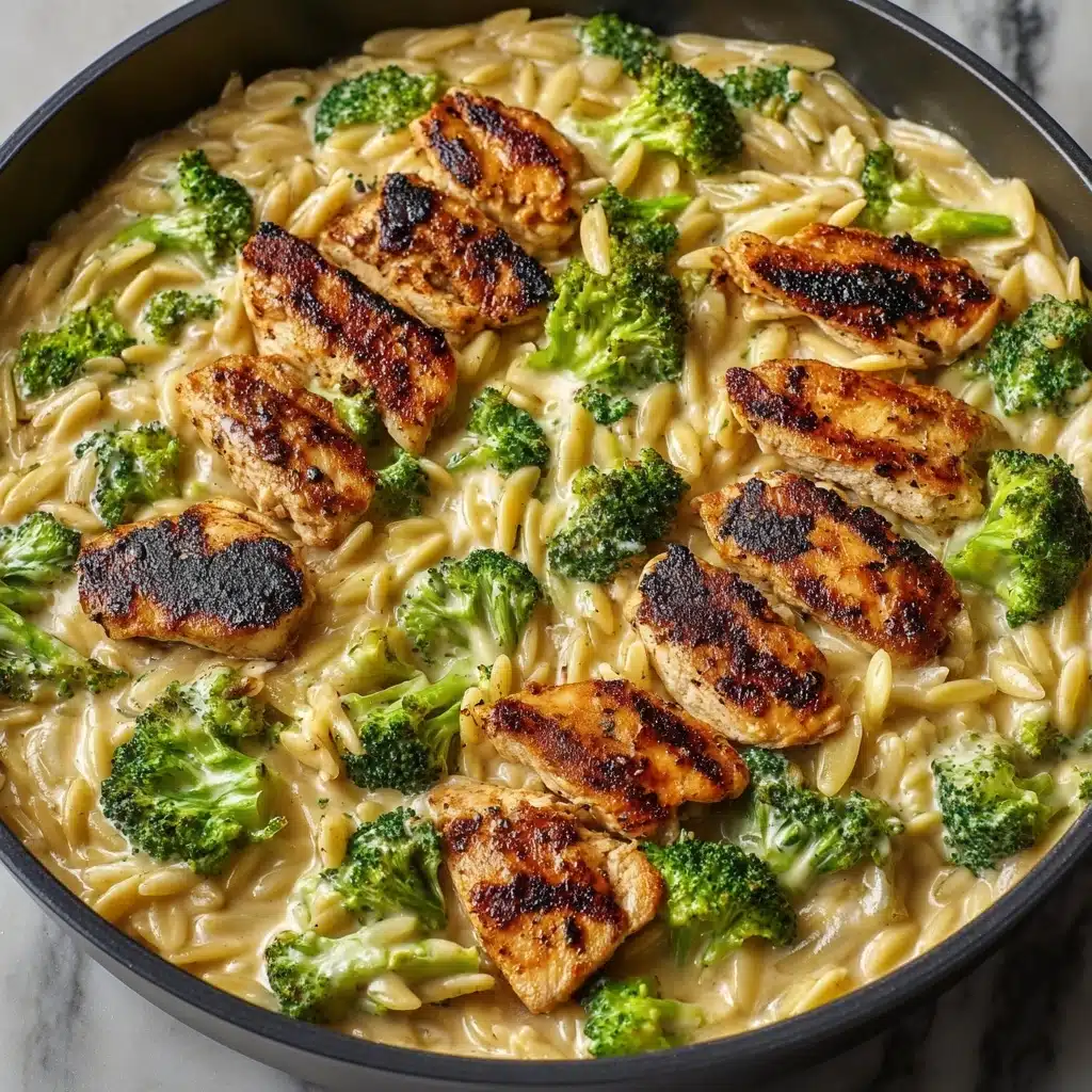 Creamy Chicken Orzo with Broccoli Recipe - Recipe Image