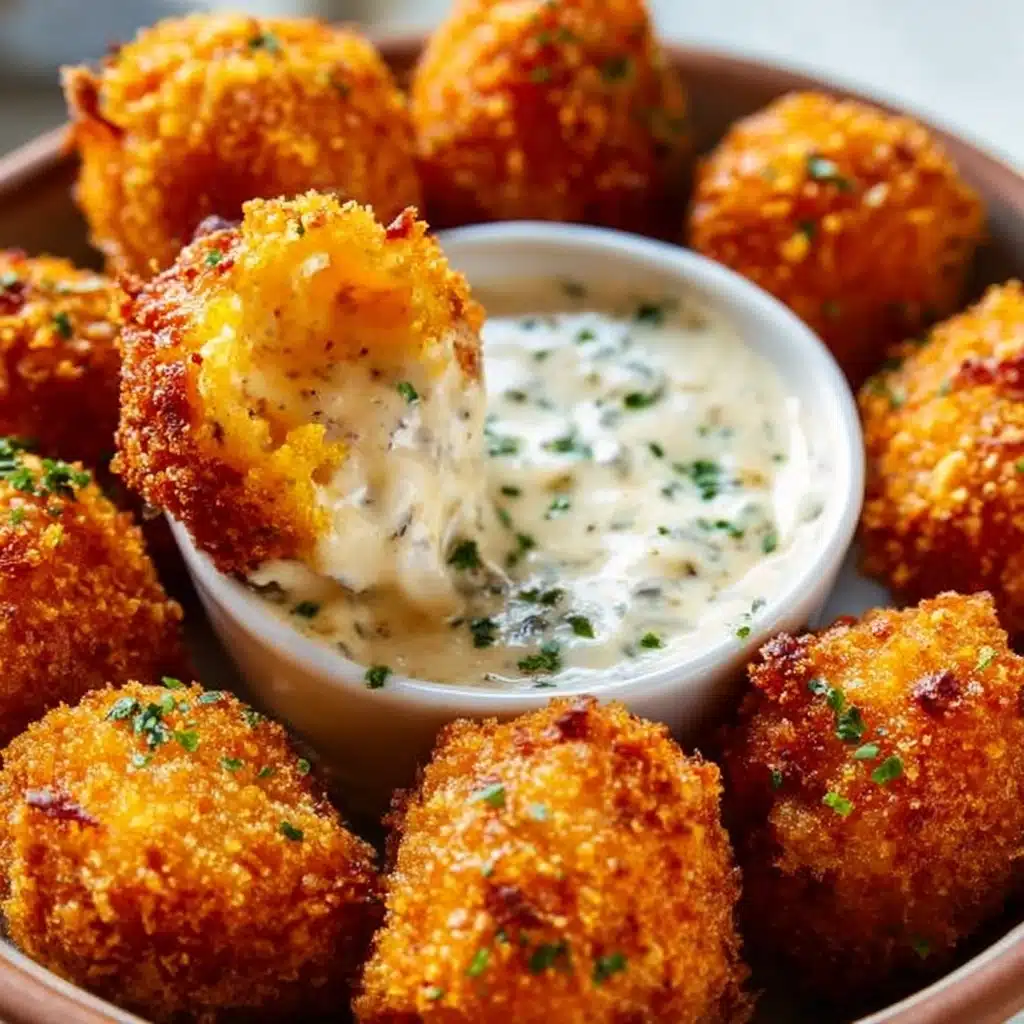 Cheesy Jalapeño Ranch Chicken Poppers with a Creamy Dip Recipe - Recipe Image