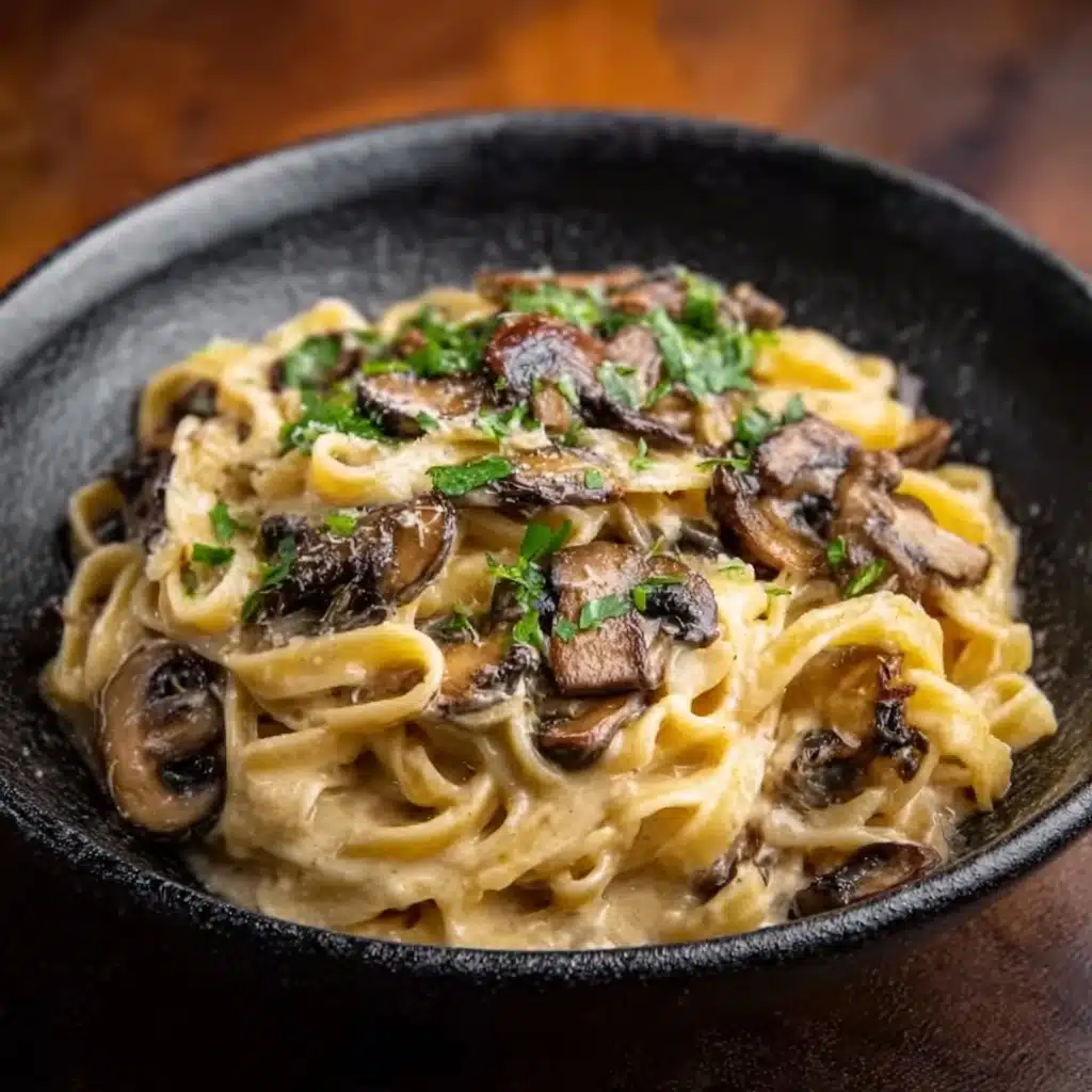 Caramelized Leek and Mushroom Gruyere Pasta Recipe - Recipe Image