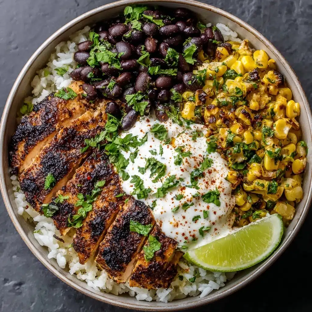 Mexican Street Corn Chicken Rice Bowl Recipe - Recipe Image