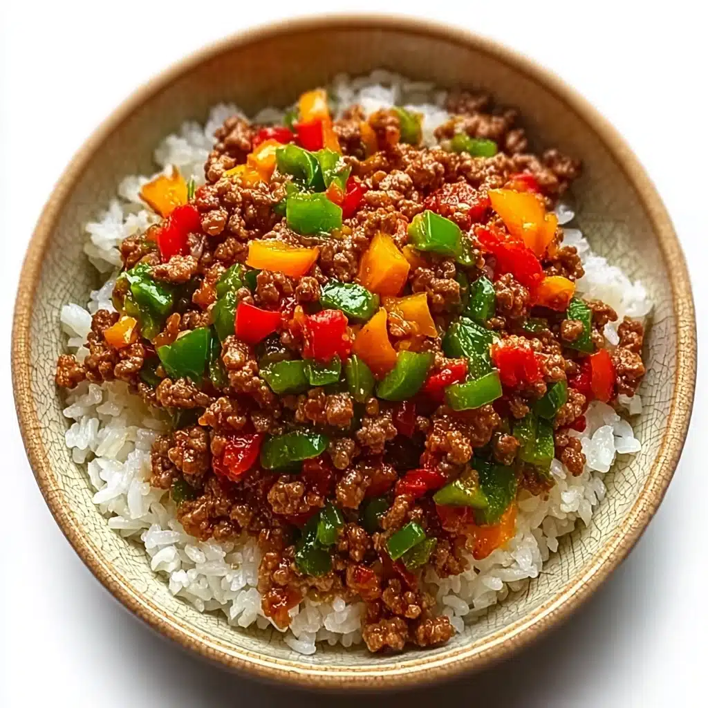 Beef Pepper Rice Bowl Recipe - Recipe Image
