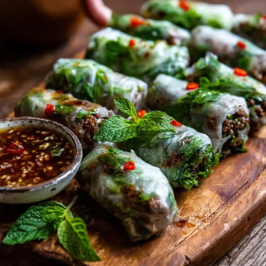 Thai Basil Beef Rolls Recipe - Recipe Image