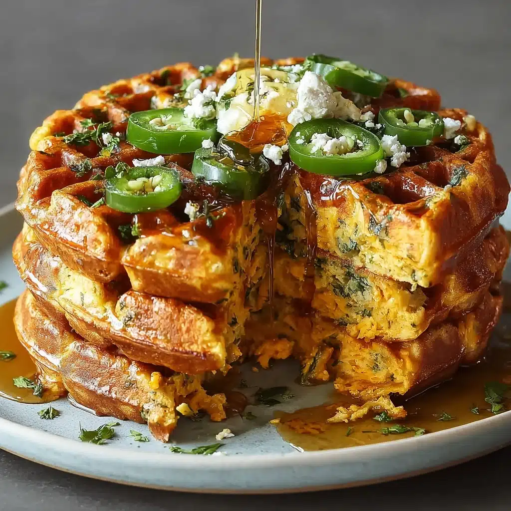 Spicy Cheddar Jalapeño Cornbread Waffles Recipe