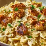 Creamy Cajun Chicken Bowtie Pasta Skillet Recipe