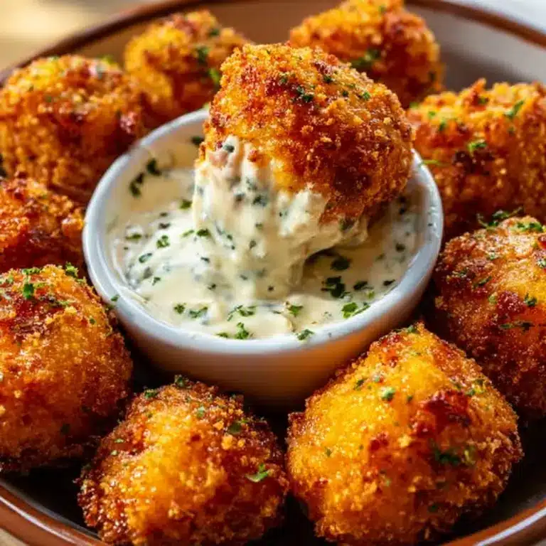 Cheesy Jalapeño Ranch Chicken Poppers with a Creamy Dip Recipe