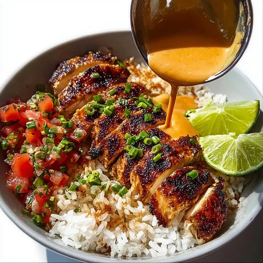 Sweet Chili Chicken Bowl with Coconut Lime Drizzle Recipe