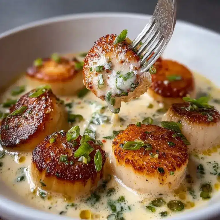 Seared Scallops with Spicy Cajun Cream Sauce Recipe