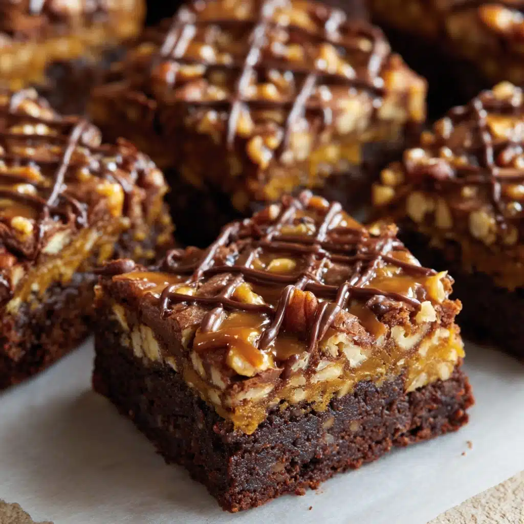 Pretzel Bottom Caramel Brownies Recipe