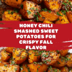 Honey Chili Smashed Sweet Potatoes Recipe