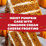Pumpkin Cake with Cinnamon Cream Cheese Frosting Recipe