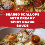 Seared Scallops with Spicy Cajun Cream Sauce Recipe