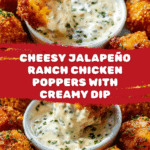 Cheesy Jalapeño Ranch Chicken Poppers with a Creamy Dip Recipe