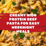 The combination of lean ground beef, Greek yogurt, and Parmesan cheese creates a creamy and rich sauce that is bursting with flavor Recipe