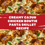 Creamy Cajun Chicken Bowtie Pasta Skillet Recipe