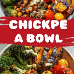 Roasted Chickpeas and Veggie Bowl Recipe