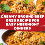 Creamy Ground Beef Orzo Recipe
