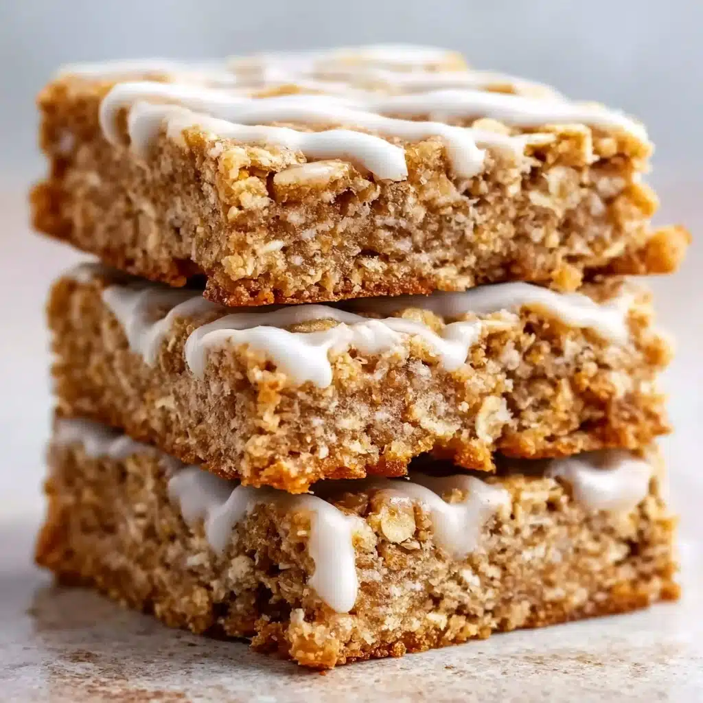 Cinnamon Roll Oatmeal Bars Recipe - Recipe Image