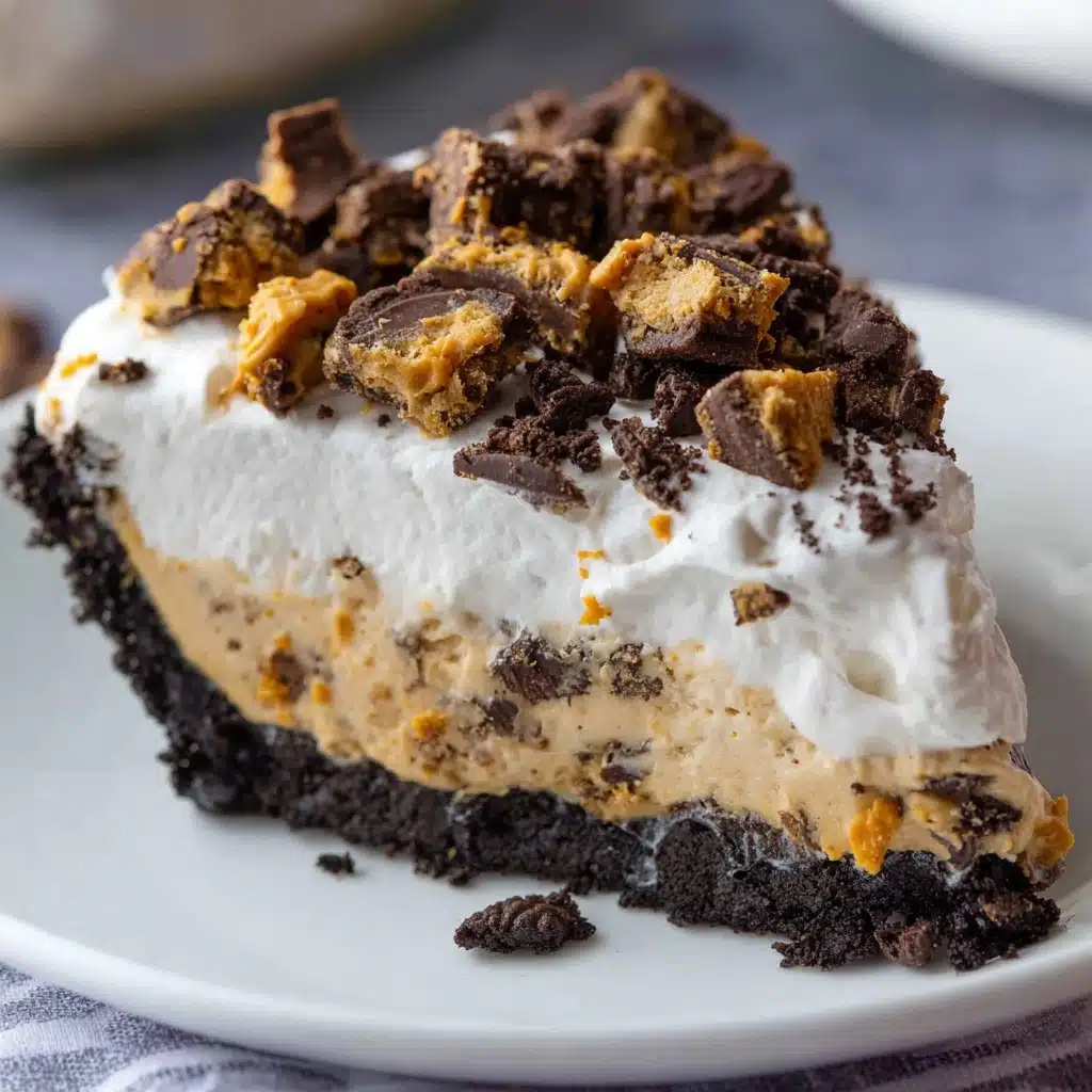 No Bake Oreo Peanut Butter Cup Cheesecake Recipe - Recipe Image