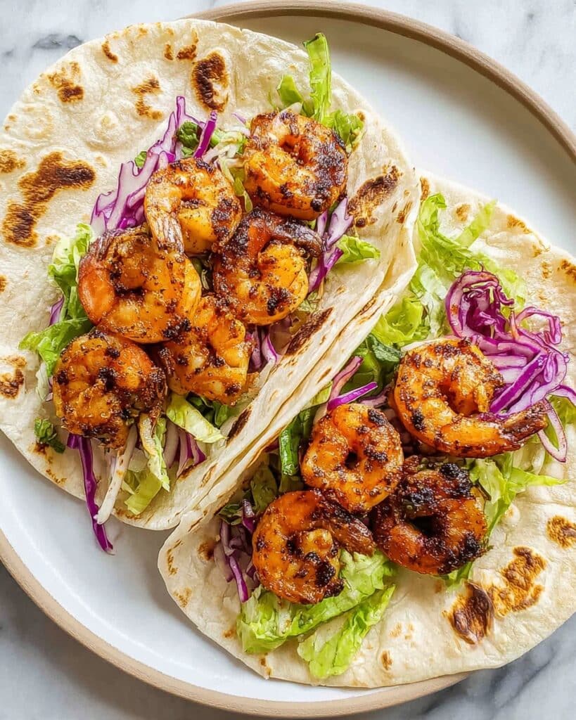 Blackened Shrimp Tacos with Creamy Garlic Aioli Recipe