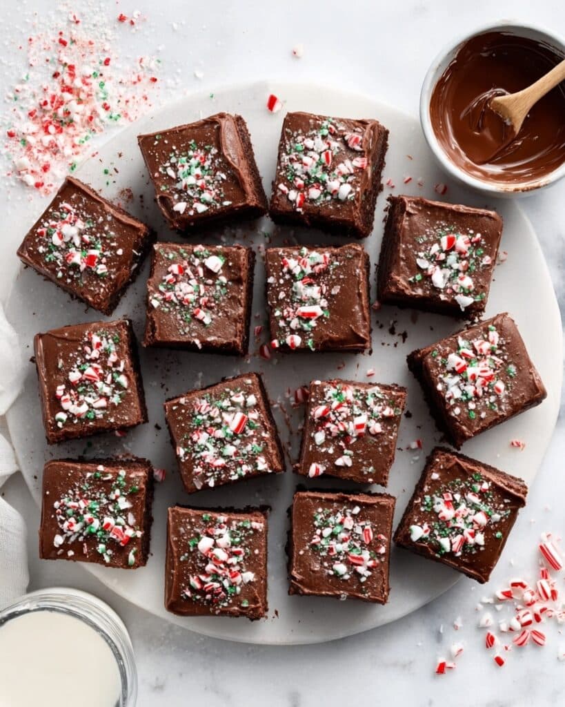 One Bowl Peppermint Brownies Recipe