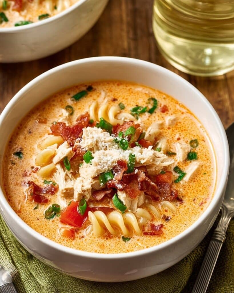 Creamy Cajun Chicken Pasta Soup Recipe