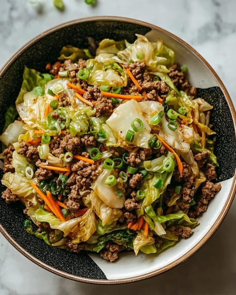 Chinese Ground Beef and Cabbage Stir Fry Recipe