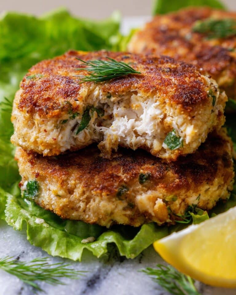 Golden Crispy Salmon Cakes with Zesty Lemon Recipe