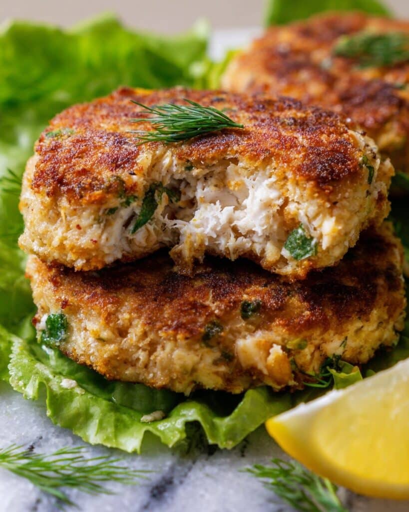 Golden Crispy Salmon Cakes with Zesty Lemon Recipe