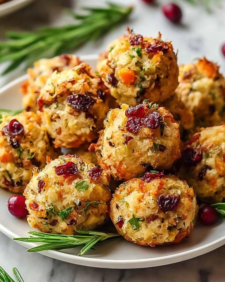 Cranberry & Turkey Stuffing Balls Recipe