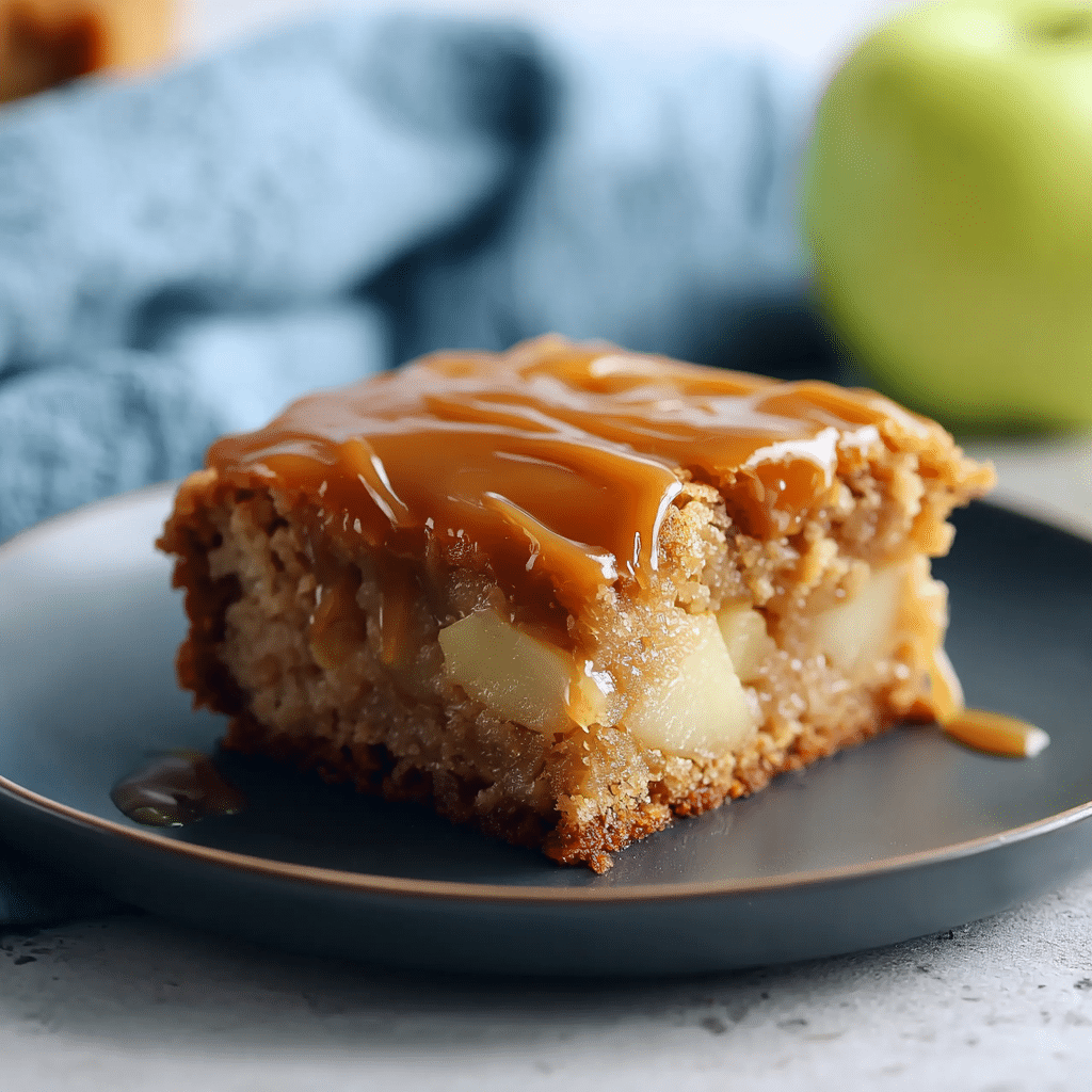 Salted Caramel Apple Sheet Cake Recipe - Recipe Image