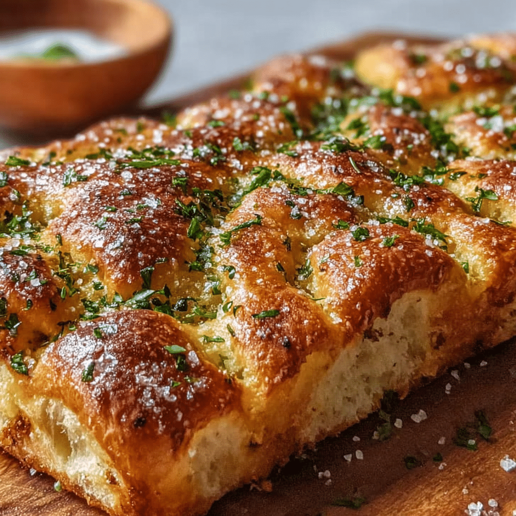 Garlic Parmesan Focaccia Bread Recipe
