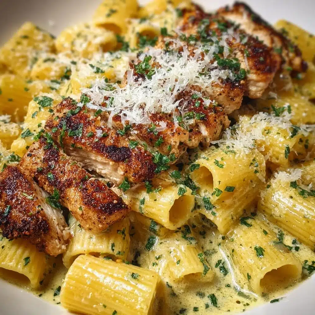 Creamy Parmesan Chicken with Rigatoni Pasta Recipe