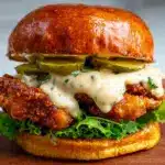Spicy Chicken Sandwich with Creamy Homemade Sauce Recipe