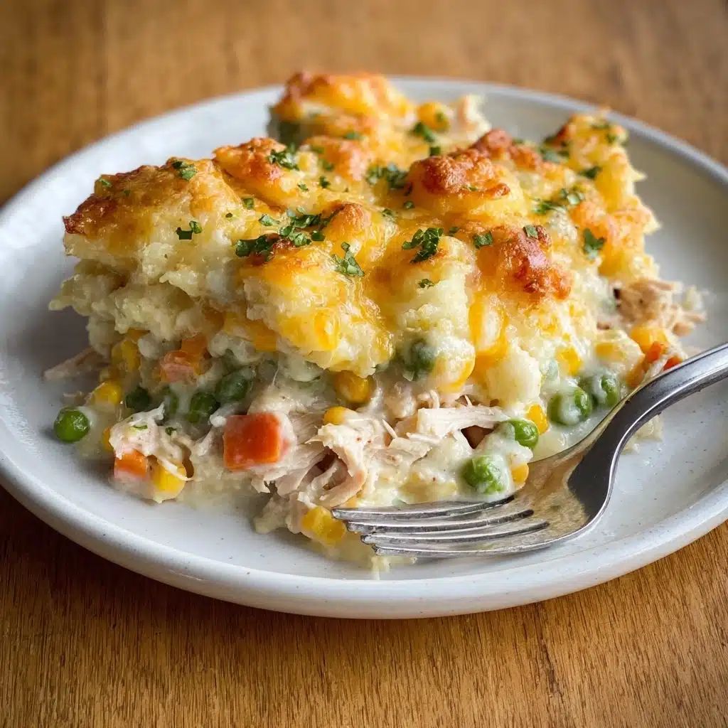 Easy Chicken Cobbler Dinner Casserole Recipe
