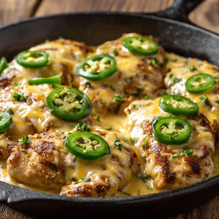 One Pan Cheesy Jalapeño Chicken Recipe