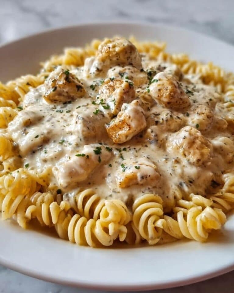 Creamy Garlic Butter Chicken and Rotini Delight Recipe