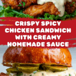 Spicy Chicken Sandwich with Creamy Homemade Sauce Recipe