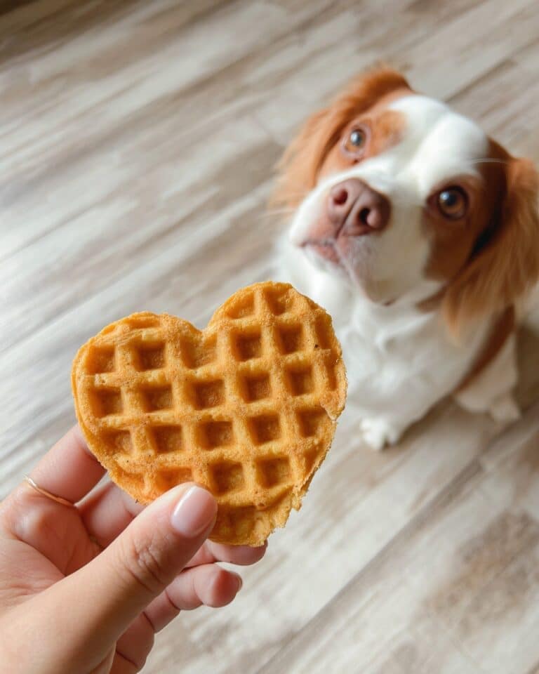 Homemade Pumpkin Dog Waffles with Carrots and Oat Flour Recipe
